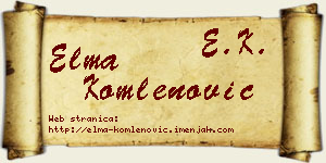 Elma Komlenović vizit kartica